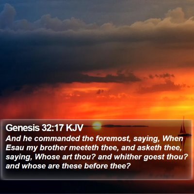 Genesis 32:17 KJV Bible Verse Image