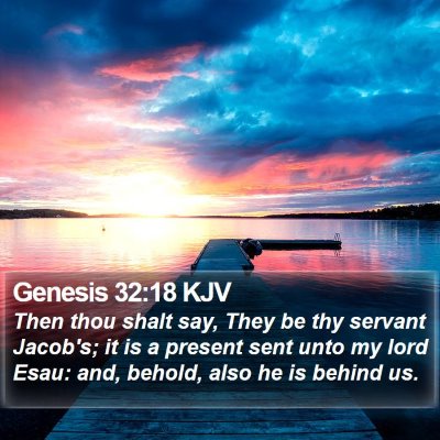 Genesis 32:18 KJV Bible Verse Image