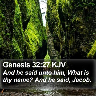 Genesis 32:27 KJV Bible Verse Image