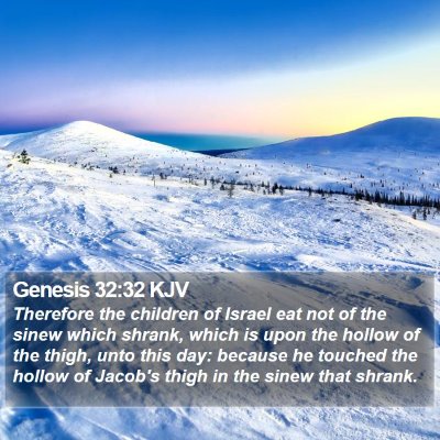 Genesis 32:32 KJV Bible Verse Image