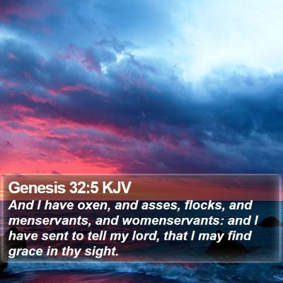 Genesis 32:5 KJV Bible Verse Image