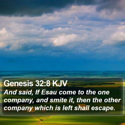 Genesis 32:8 KJV Bible Verse Image