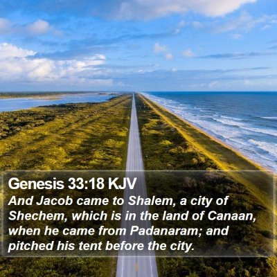 Genesis 33:18 KJV Bible Verse Image