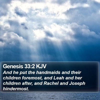 Genesis 33:2 KJV Bible Verse Image