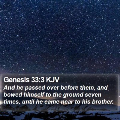 Genesis 33:3 KJV Bible Verse Image