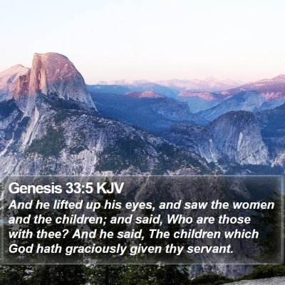 Genesis 33:5 KJV Bible Verse Image