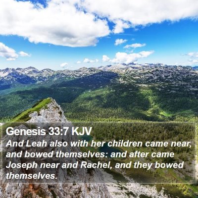 Genesis 33:7 KJV Bible Verse Image