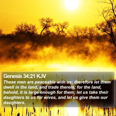 Genesis 34:21 KJV Bible Verse Image
