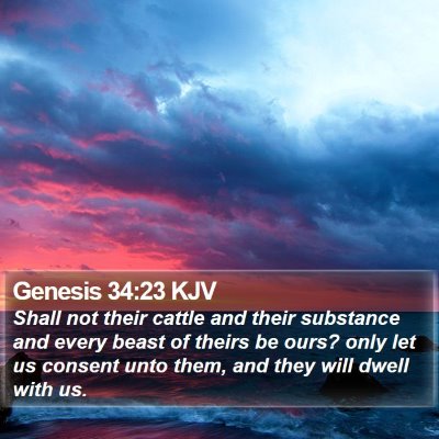Genesis 34:23 KJV Bible Verse Image