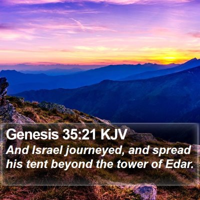 Genesis 35:21 KJV Bible Verse Image