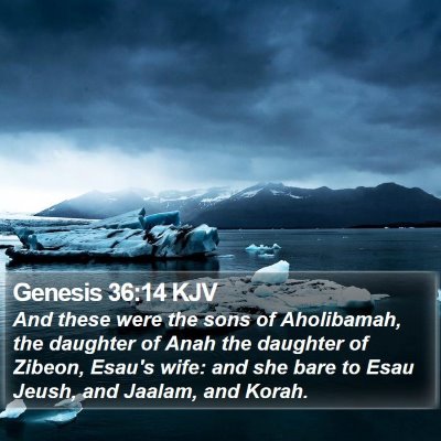 Genesis 36:14 KJV Bible Verse Image