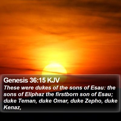 Genesis 36:15 KJV Bible Verse Image