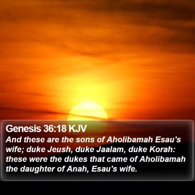 Genesis 36:18 KJV Bible Verse Image