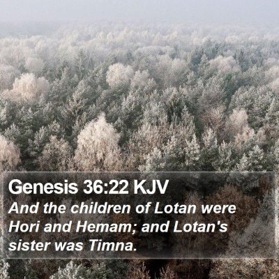 Genesis 36:22 KJV Bible Verse Image