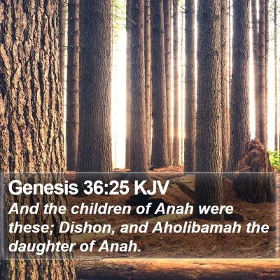 Genesis 36:25 KJV Bible Verse Image