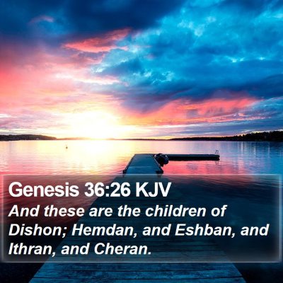 Genesis 36:26 KJV Bible Verse Image