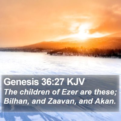 Genesis 36:27 KJV Bible Verse Image