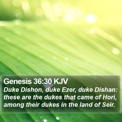 Genesis 36:30 KJV Bible Verse Image