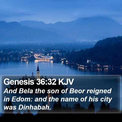 Genesis 36:32 KJV Bible Verse Image