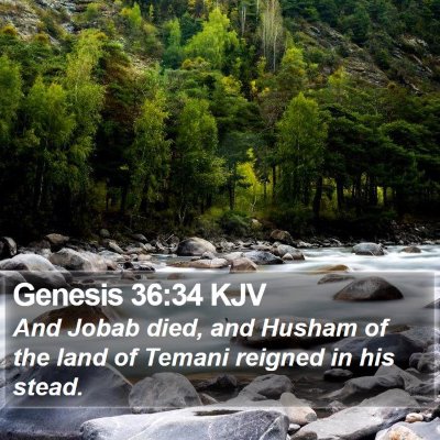 Genesis 36:34 KJV Bible Verse Image
