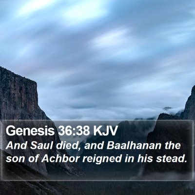 Genesis 36:38 KJV Bible Verse Image