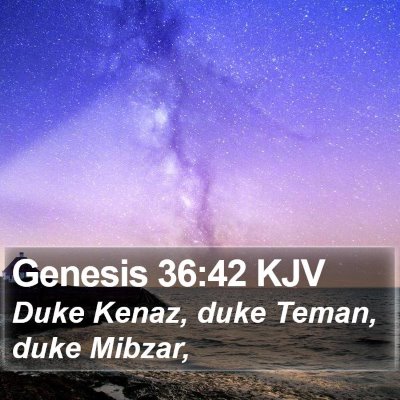 Genesis 36:42 KJV Bible Verse Image