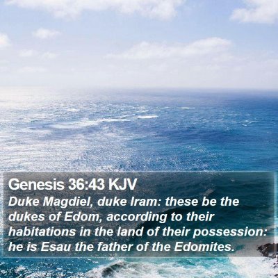 Genesis 36:43 KJV Bible Verse Image