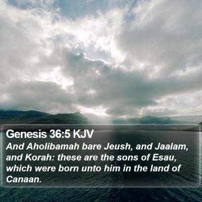 Genesis 36:5 KJV Bible Verse Image