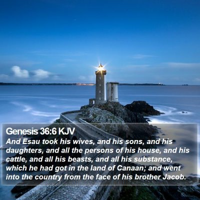 Genesis 36:6 KJV Bible Verse Image