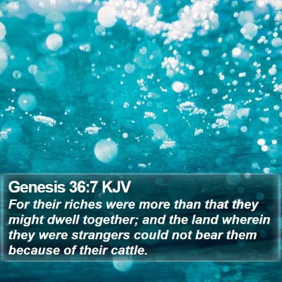 Genesis 36:7 KJV Bible Verse Image