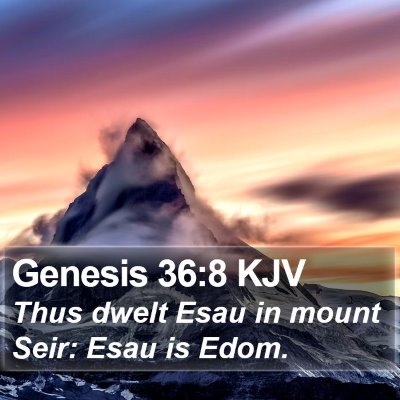 Genesis 36:8 KJV Bible Verse Image