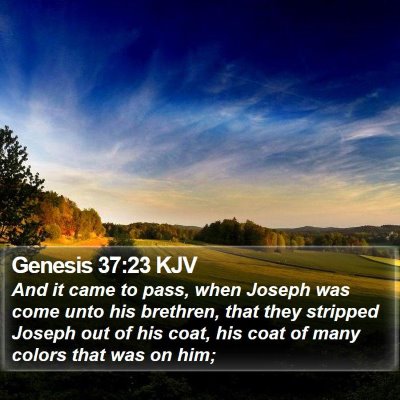 Genesis 37:23 KJV Bible Verse Image