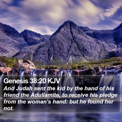 Genesis 38:20 KJV Bible Verse Image