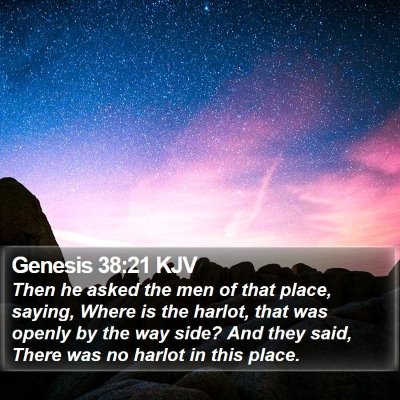 Genesis 38:21 KJV Bible Verse Image