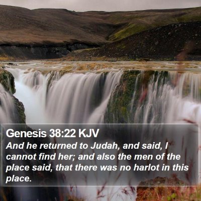Genesis 38:22 KJV Bible Verse Image
