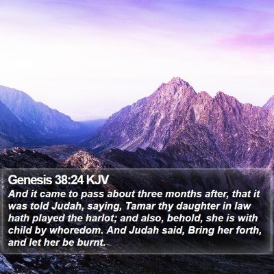 Genesis 38:24 KJV Bible Verse Image
