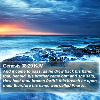 Genesis 38:29 KJV Bible Verse Image