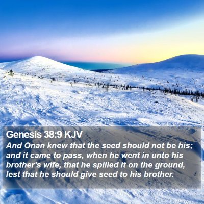 Genesis 38:9 KJV Bible Verse Image