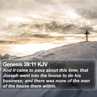 Genesis 39:11 KJV Bible Verse Image