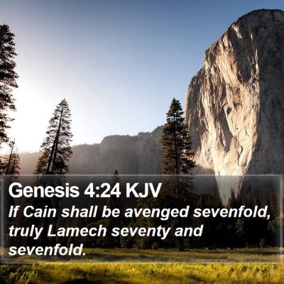 Genesis 4:24 KJV Bible Verse Image
