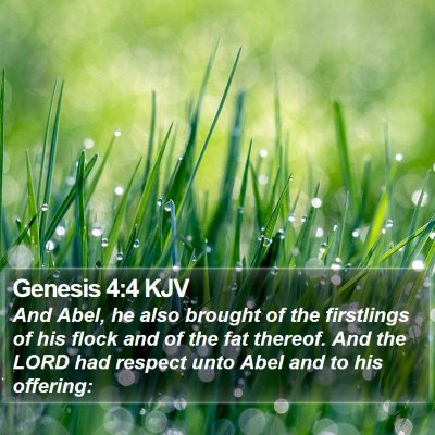 Genesis 4:4 KJV Bible Verse Image