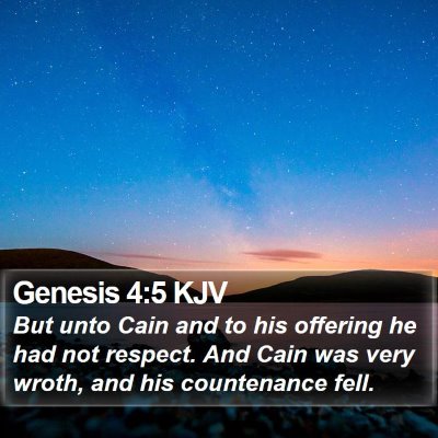 Genesis 4:5 KJV Bible Verse Image