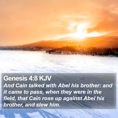 Genesis 4:8 KJV Bible Verse Image