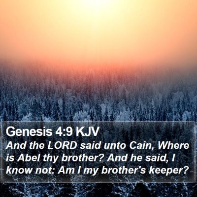 Genesis 4:9 KJV Bible Verse Image