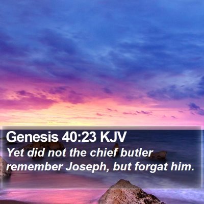 Genesis 40:23 KJV Bible Verse Image