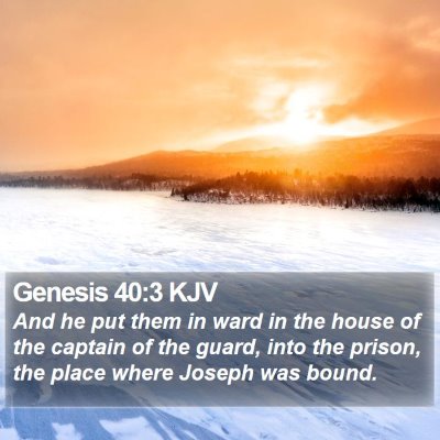 Genesis 40:3 KJV Bible Verse Image