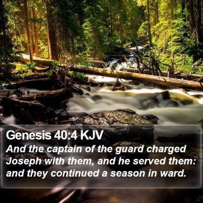 Genesis 40:4 KJV Bible Verse Image