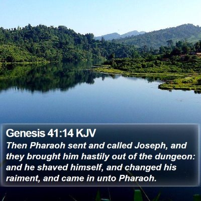 Genesis 41:14 KJV Bible Verse Image