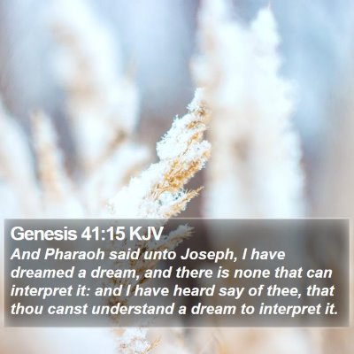Genesis 41:15 KJV Bible Verse Image