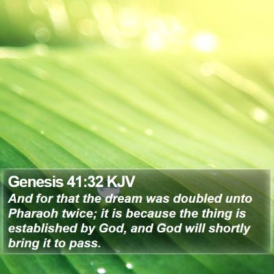 Genesis 41:32 KJV Bible Verse Image